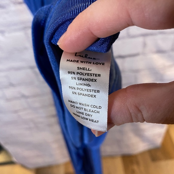 Lulus Dreamy Date Blue Surplice Draped Midi Dress Size XL - Picture 6 of 8